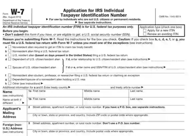 w7 form how to fill